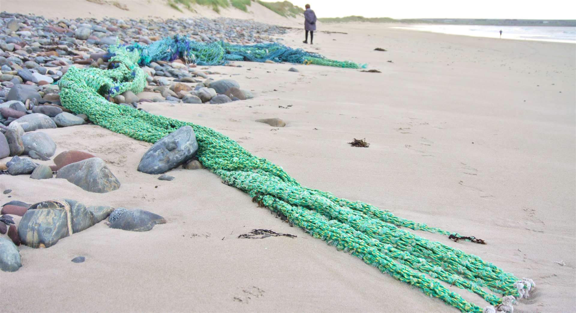 Beach-cleaning volunteers have been removing nets and other plastic pollution from the Caithness coastline with the help of various social media groups. The total weight uplifted since March is over 7.5 tons, according to the Facebook group Caithness Beach Cleans. Picture: DGS