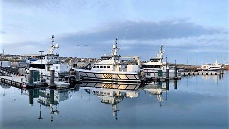 Seacat catamarans in Wick harbour. Picture: Colin Barber