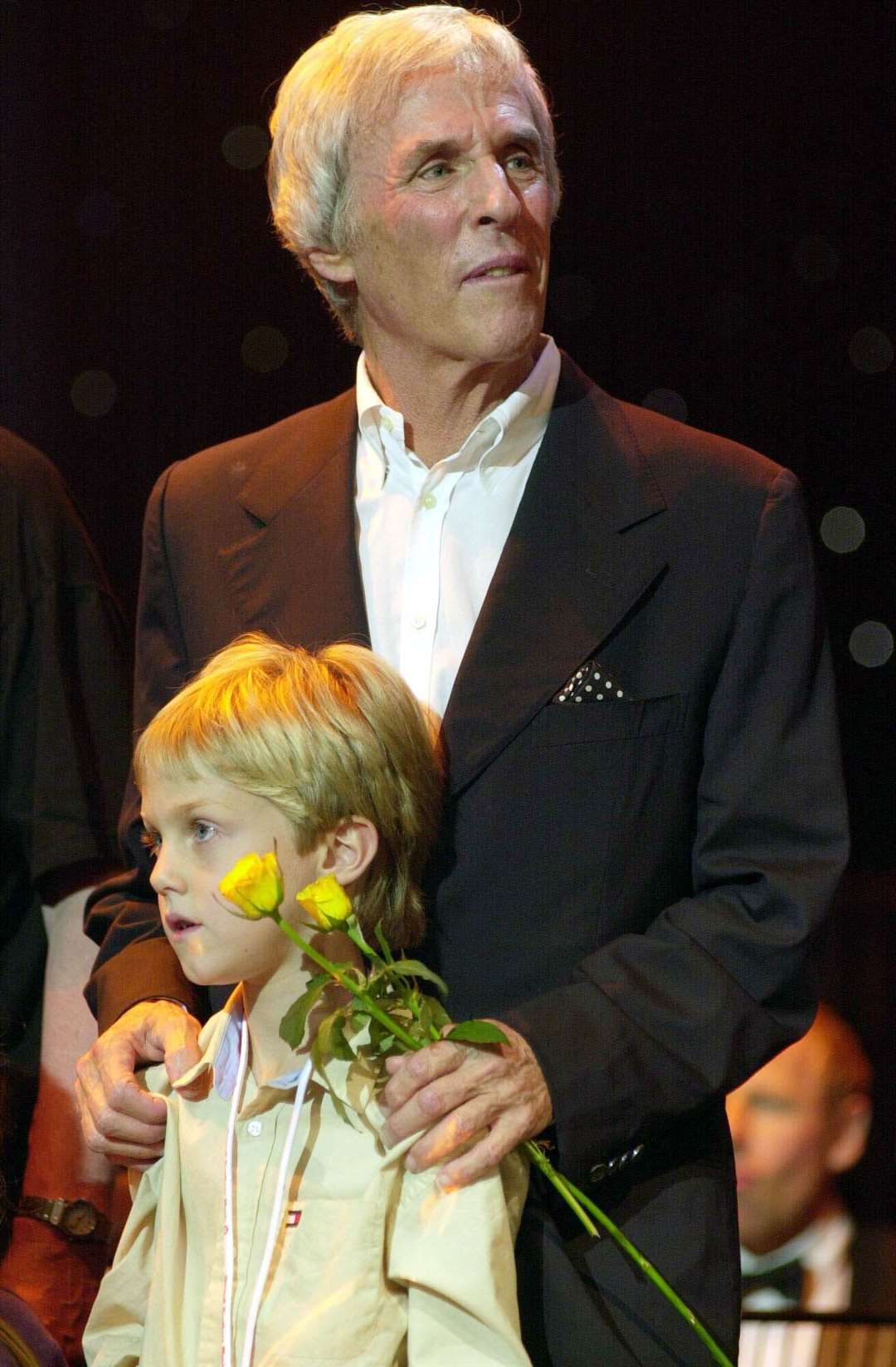 Burt Bacharach with his son (Toby Melville/PA)