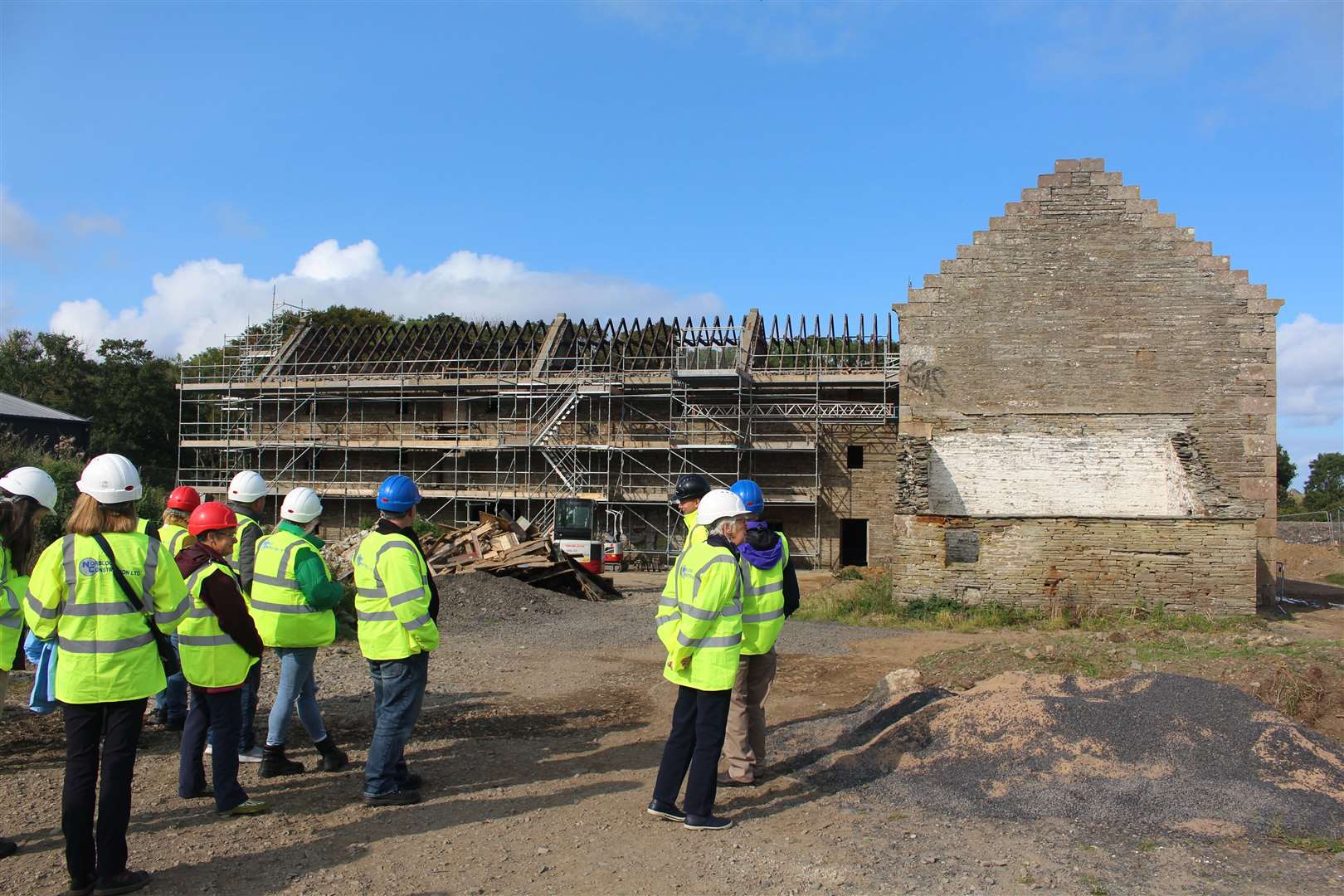 The group takes a tour of the site to learn more about the mill. Picture: John Davidson
