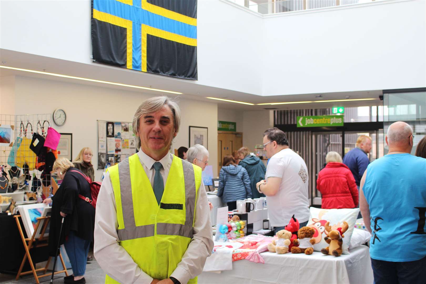 Wick community council vice chair Allan Farquhar at a market in Caithness House back in 2019.