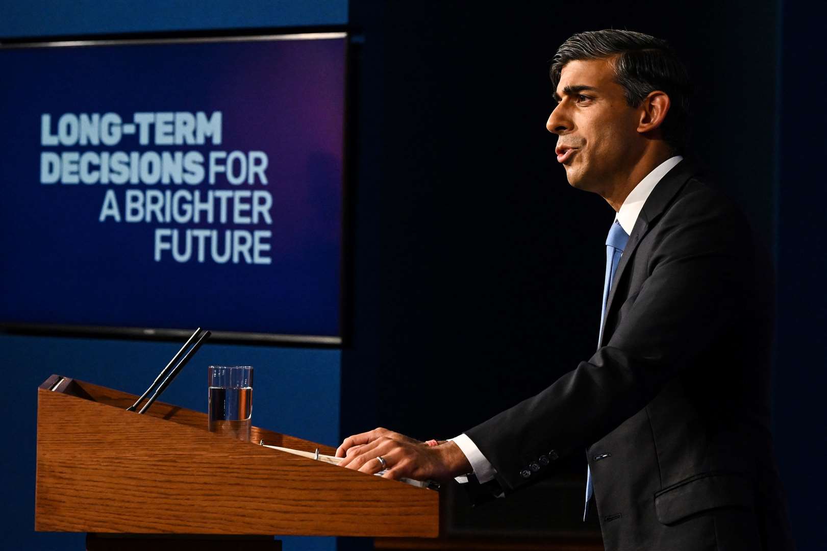 Prime Minister Rishi Sunak watered down the UK’s net zero commitments in September 2023, which Chris Skidmore described as ‘the greatest mistake of his premiership’ (Justin Tallis/PA)