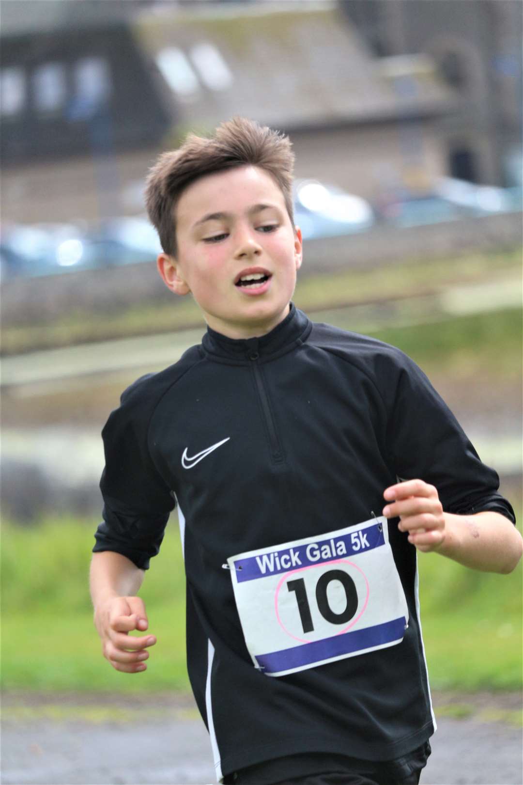 Harry McNeill competing in the 5k event. Picture: Eswyl Fell