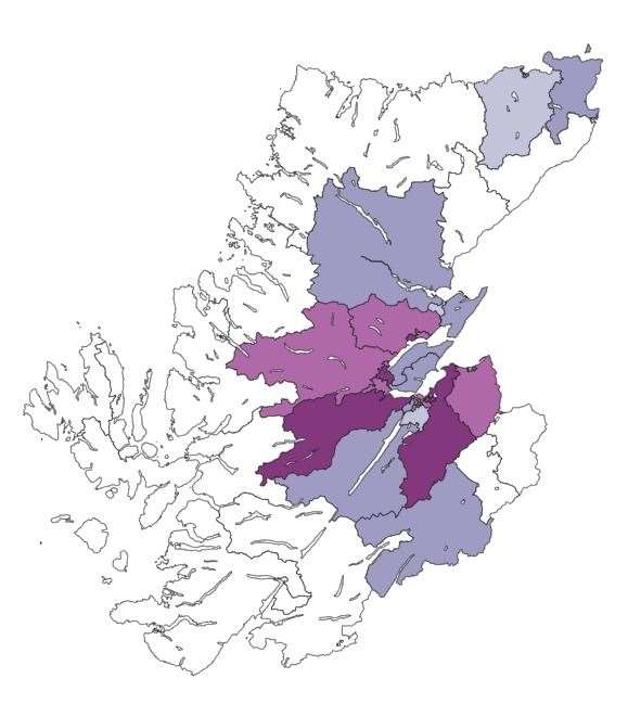 The distribution of cases across Highland Council in the seven days to January 2nd. Picture: Public Health Scotland.