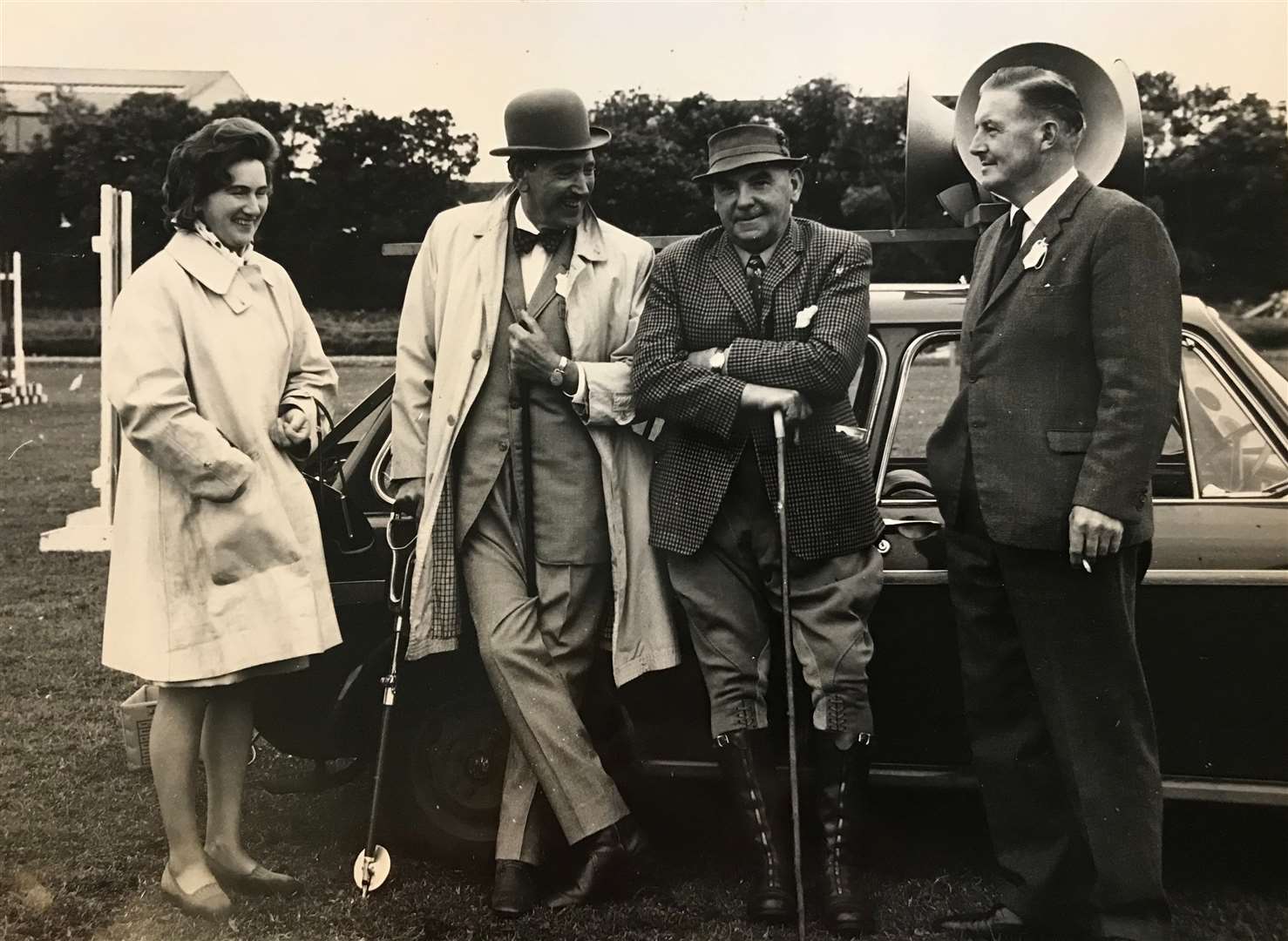Taking a short break at the County Show in Wick, 1972, are M Downie, Bill King, William Ronaldson and Sandy Gow.