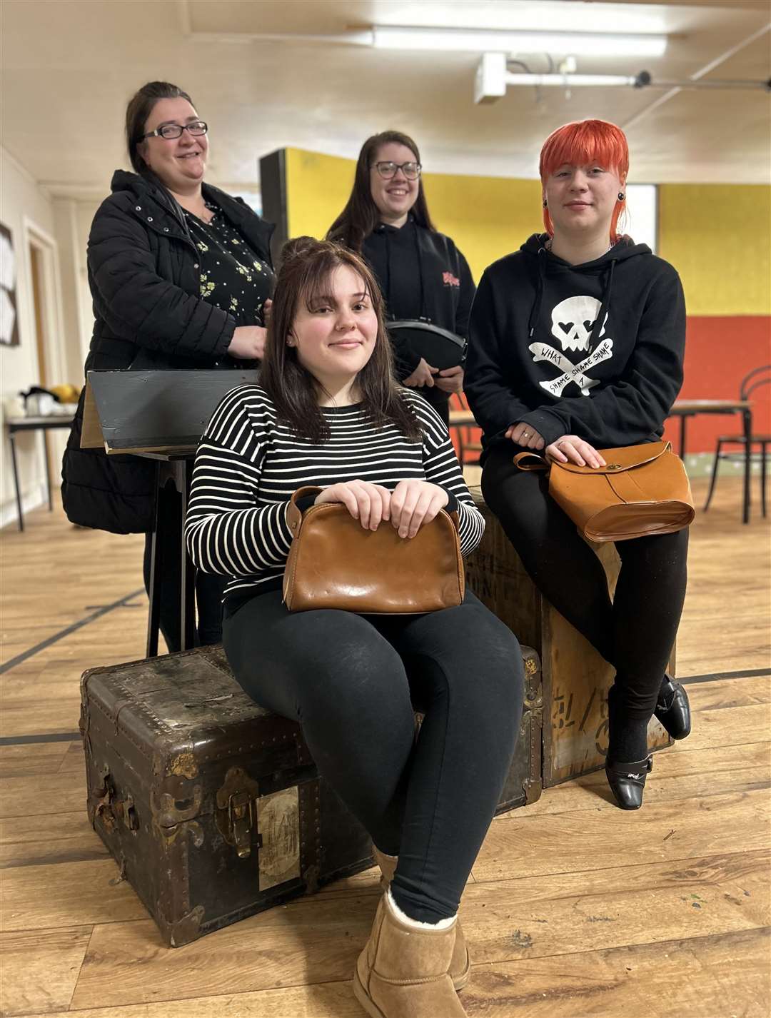 Cast members who are appearing in Wick Players' senior entry for the Caithness district one-act festival.