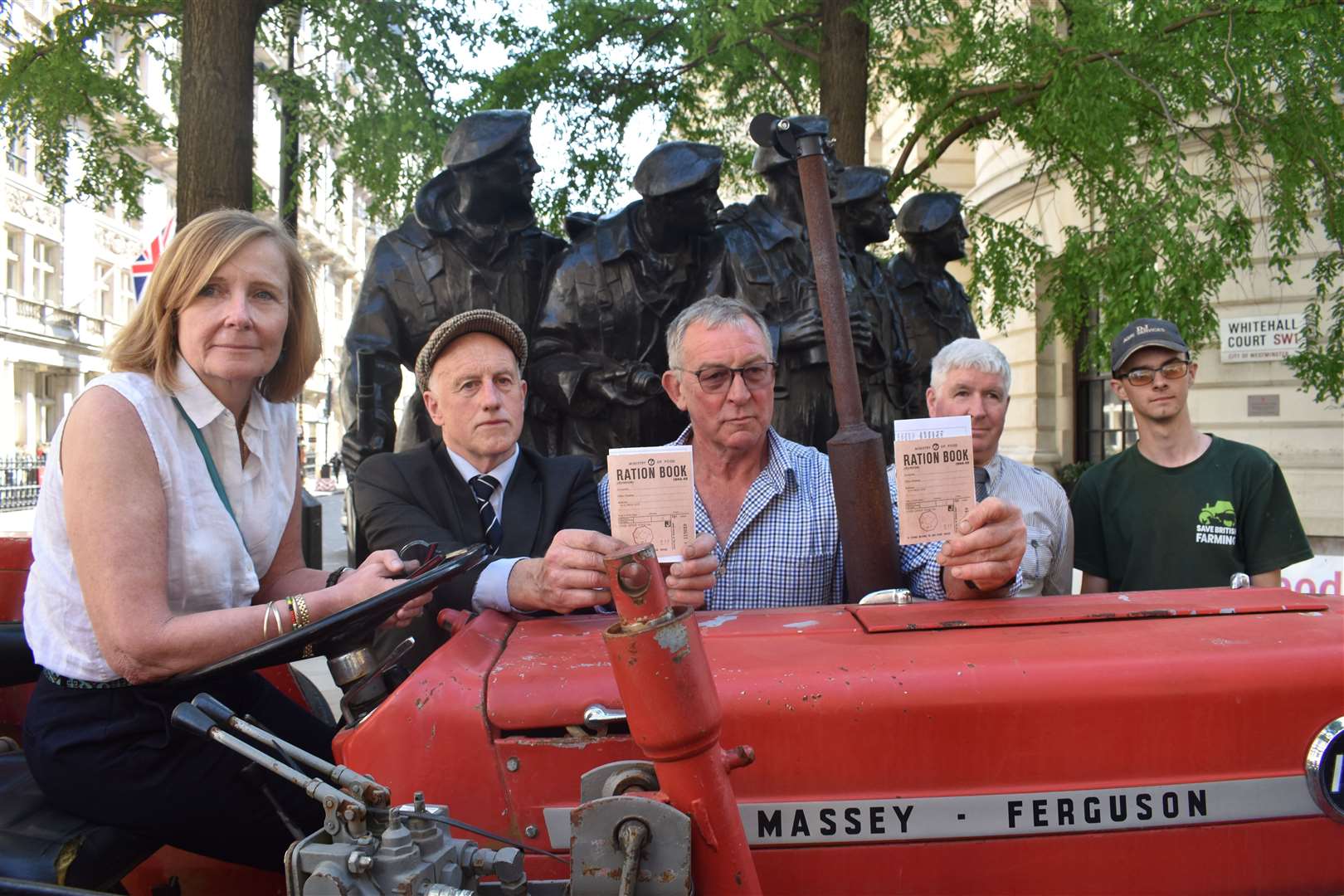 People take part in a Save British Farming protest in London (Eric Williams/PA)