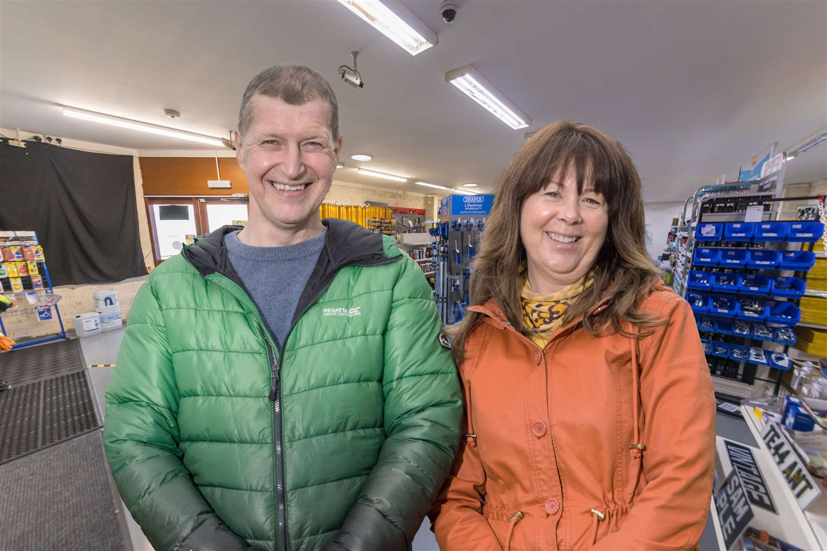 Graham and Angela Gunn of Thurso Autoparts. Picture: Studiograff Photo