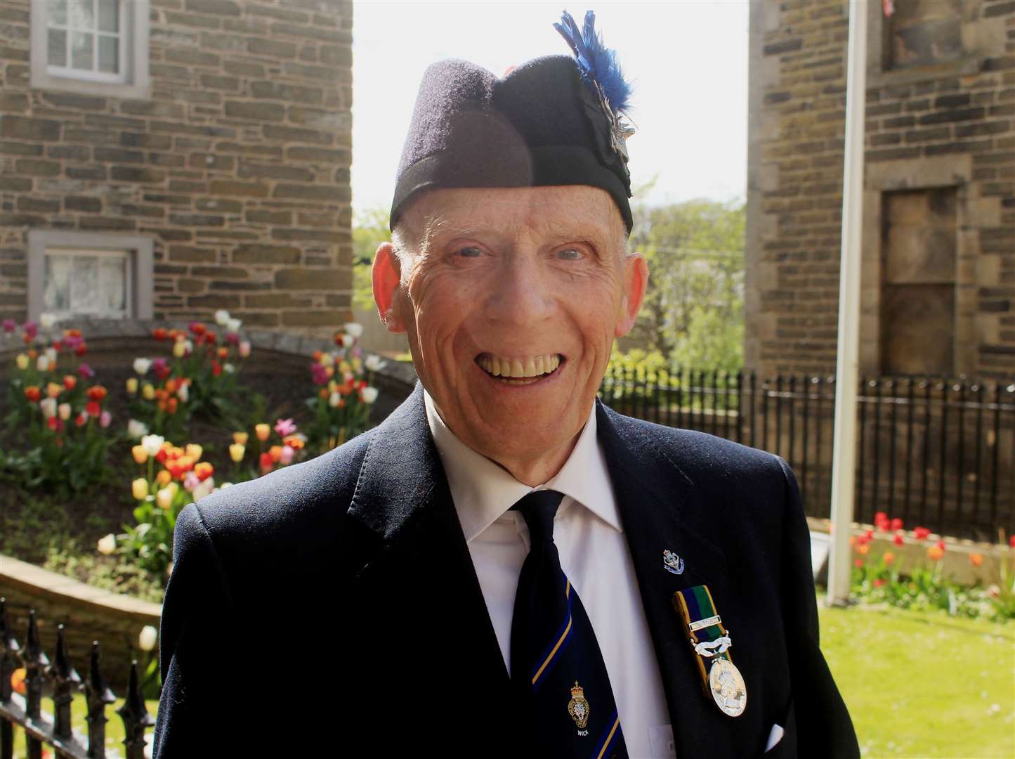 Legion branch chairman Alex Paterson after the VE Day 80th anniversary commemoration in Wick. Picture: Alan Hendry