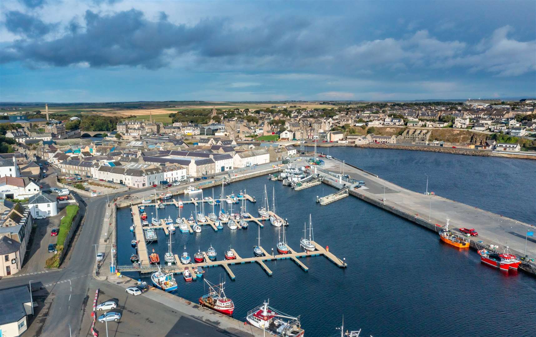 An aerial view of Wick marina from the new series of video guides. Picture: Sail Scotland