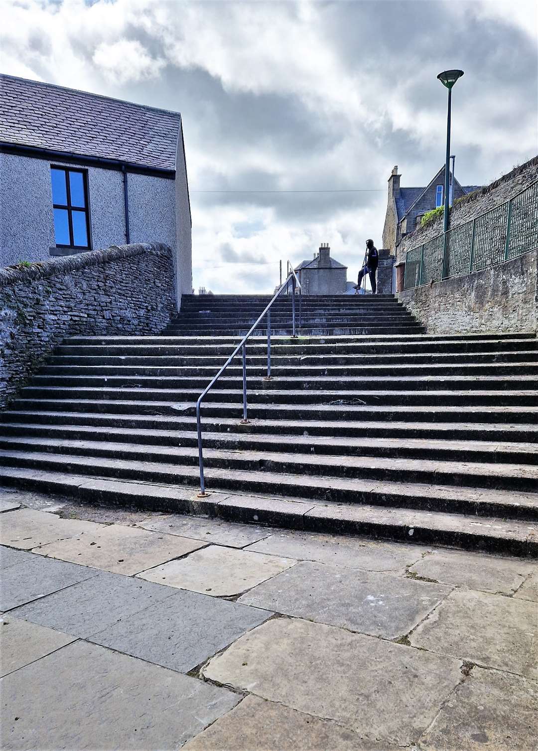 The steps in Thurso that Steve MacDonald and one of the community payback team worked on after it became overgrown with weeds.