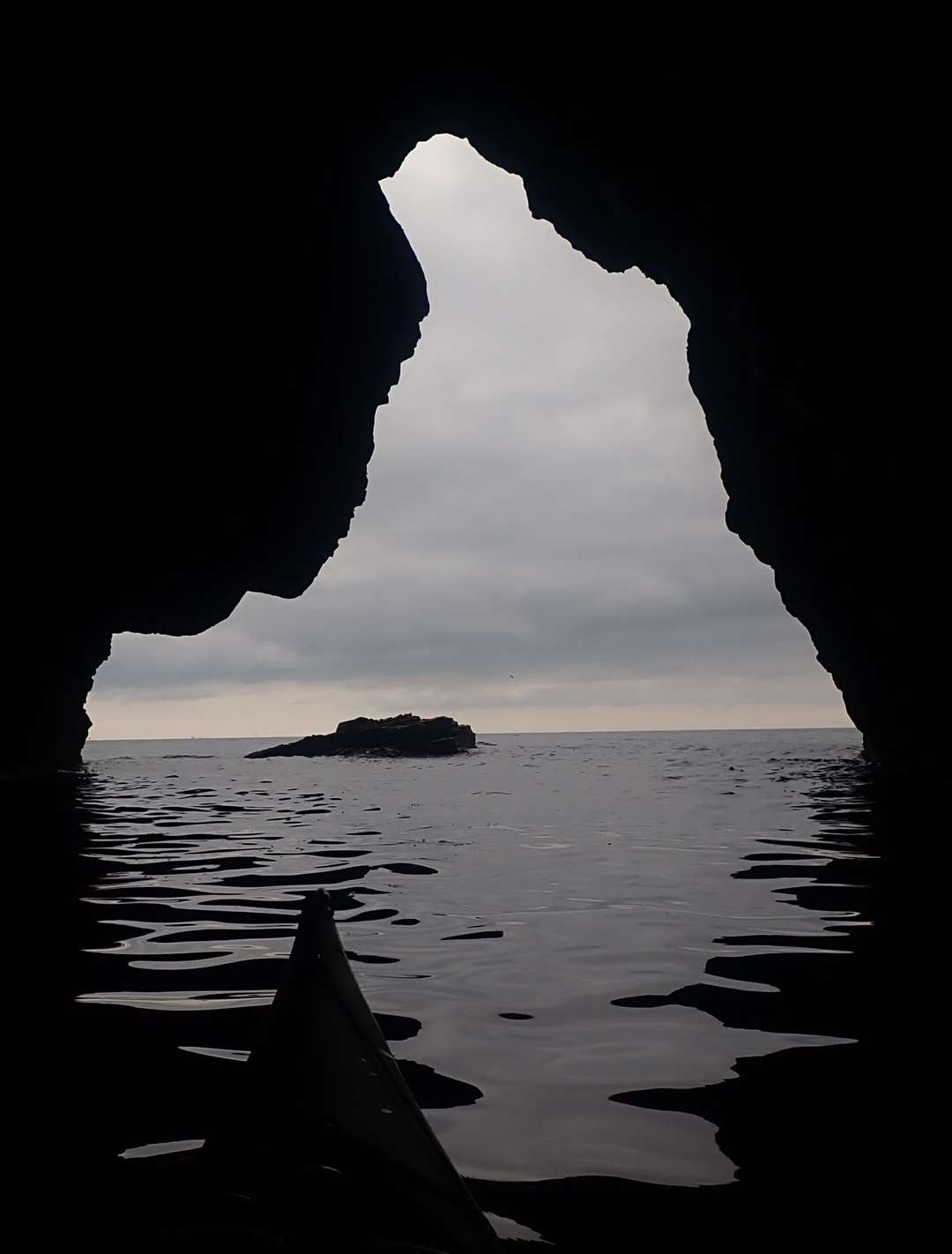 Sea caves.