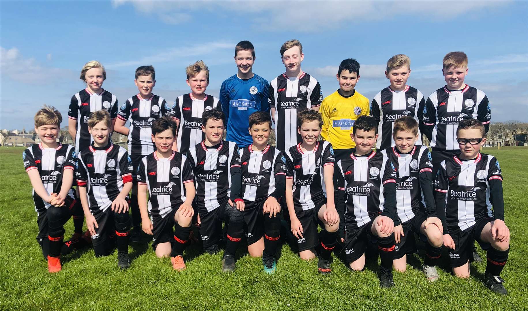 The Caithness United under-13s who defeated Forres at Wick’s Upper Bignold Park. Back row (from left): Carter Mackay, Matthew Aitkenhead, Keiran Macgregor, Grant Kennedy, Lucas Reid, Leo Shearer, Matthew Robertson and Aaron Mackay. Front: Sam Reid, Rory Taylor, Stevie Esson, Euan Kennedy, Owen Bain, Elliot Cormack, Sam Shearer, Josh Sutherland and Matthew Mackay.