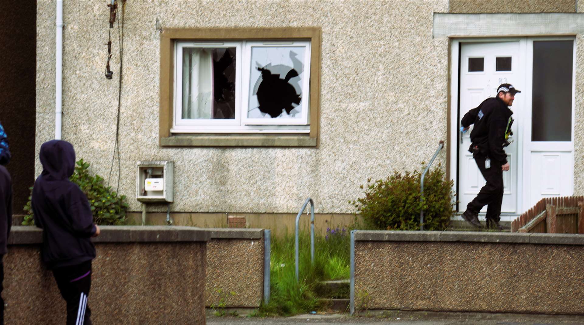 The armed siege that took place at Glamis Road in Wick last month. Picture: DGS