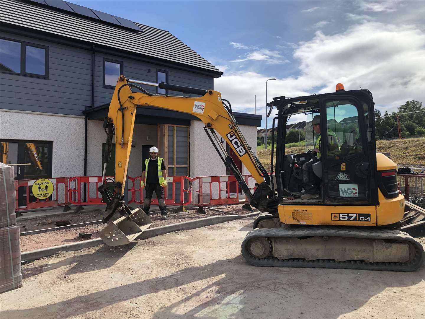 Work under way on building new homes at Slackbuie, Inverness.