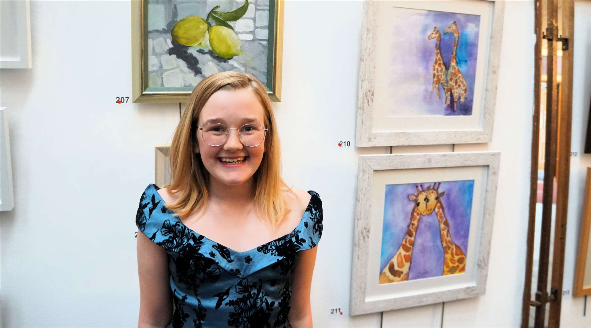 Martha Potts, age 12, sold all of her paintings on the opening night. Picture: DGS