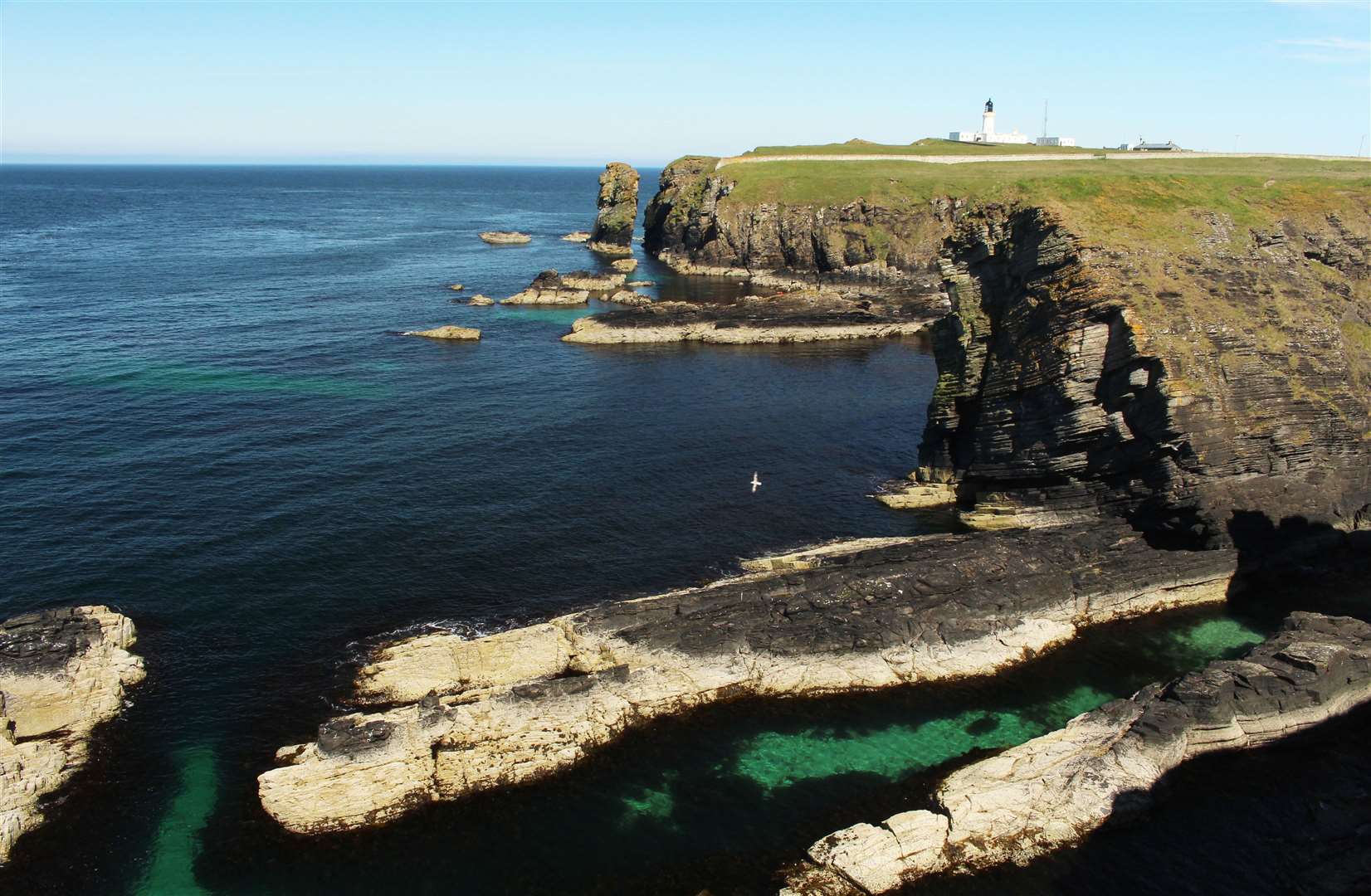 View towards Noss Head from Sandigoe.