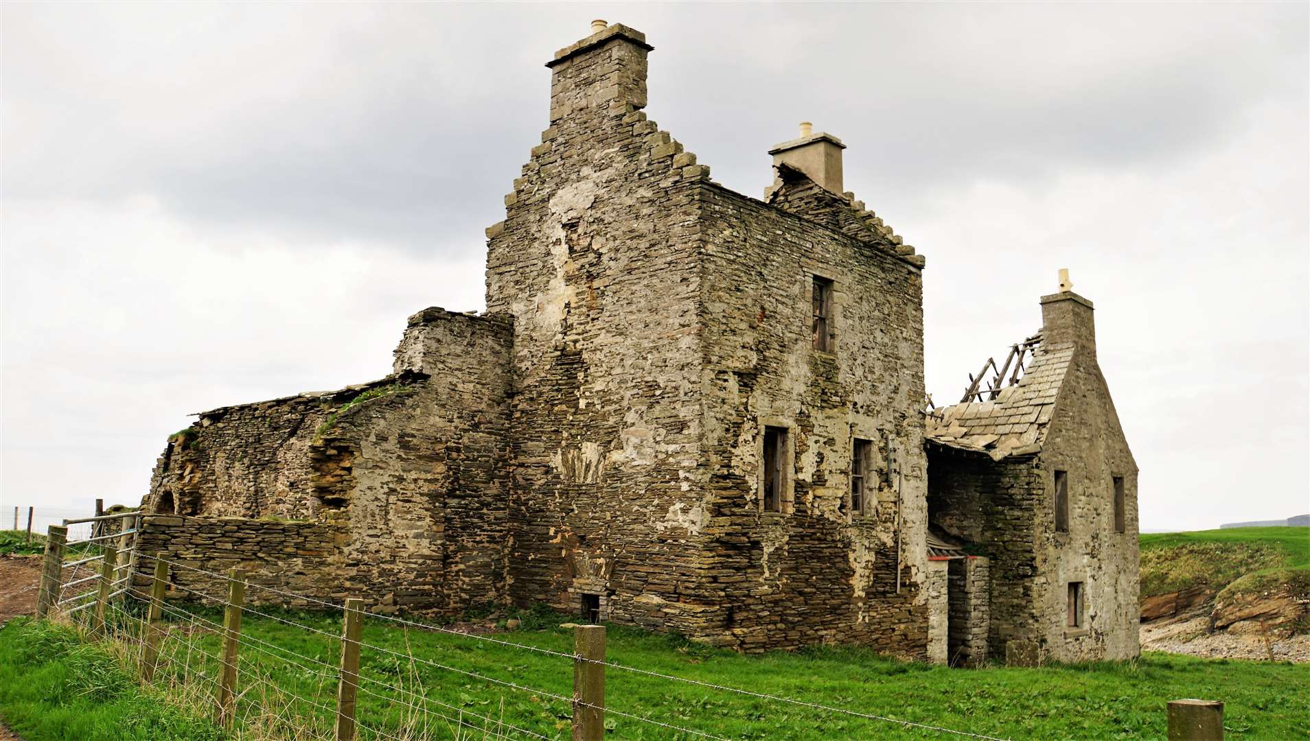 Brims Castle is in a ruinous state despite being habitable in the 1980s. Picture: DGS