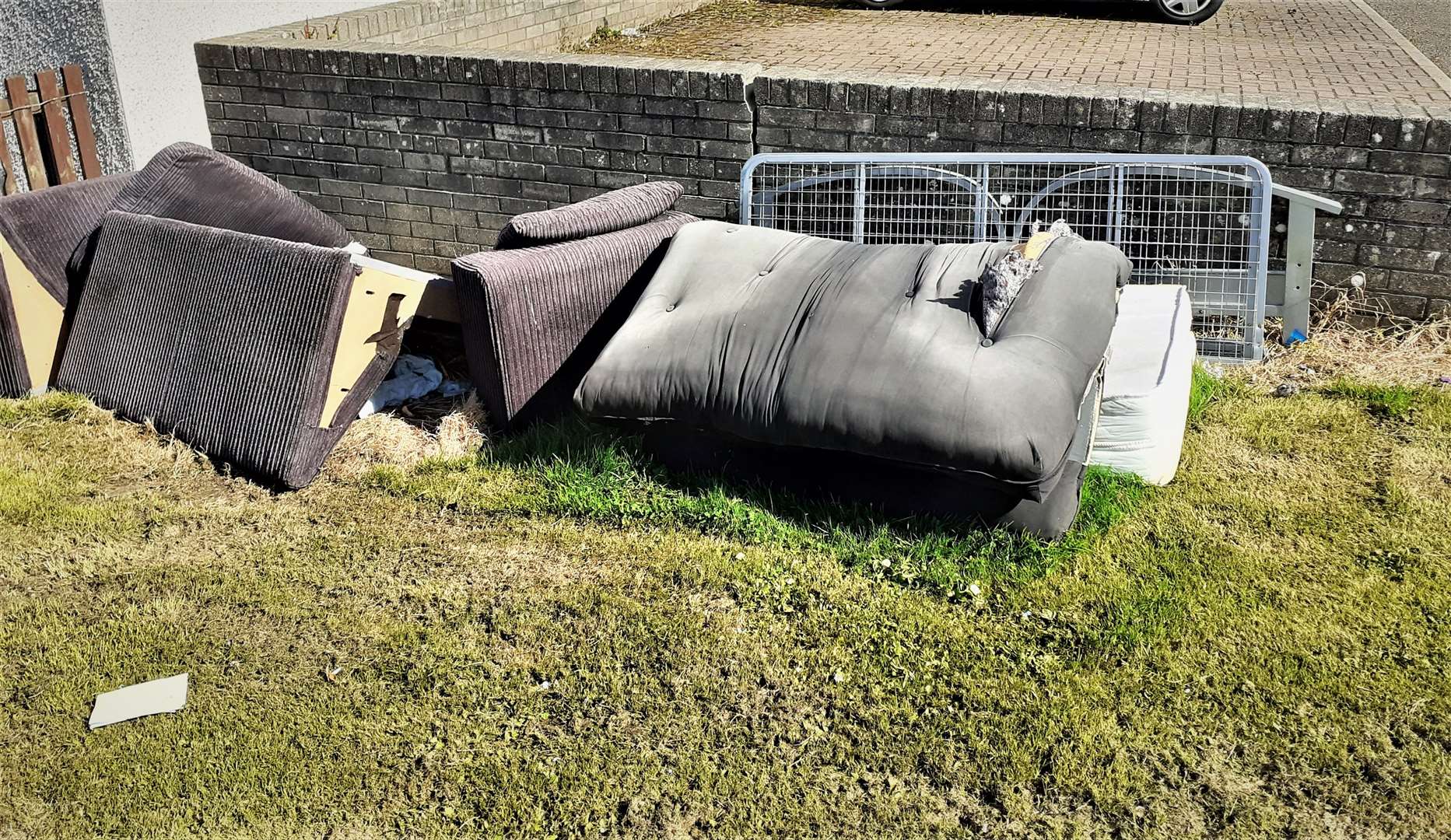 Bulky items that have lain in the Towerhill Road area of Thurso for 'upward of two months' according to community activist Alexander Glasgow. Picture: Alex Glasgow