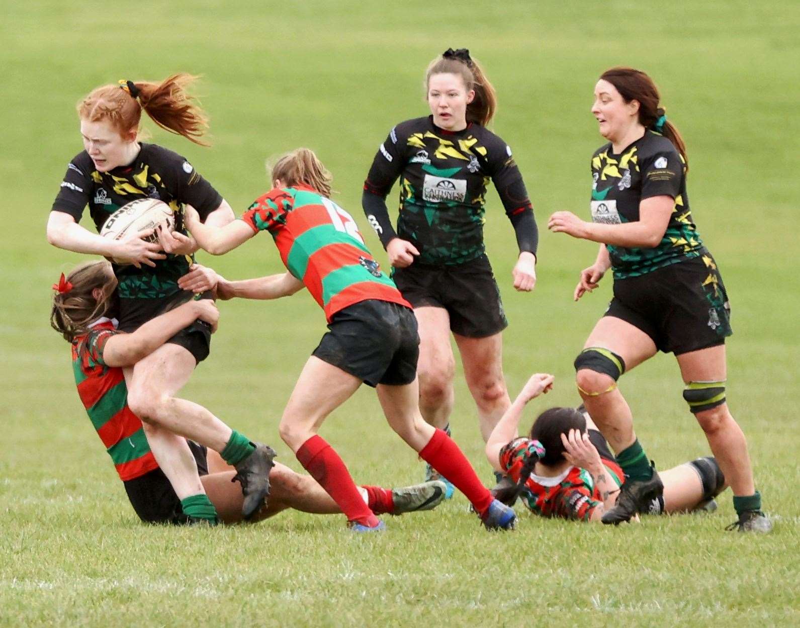 Devin Stuart was among the try-scorers for the Krakens at the Orkney Sevens. Picture: James Gunn