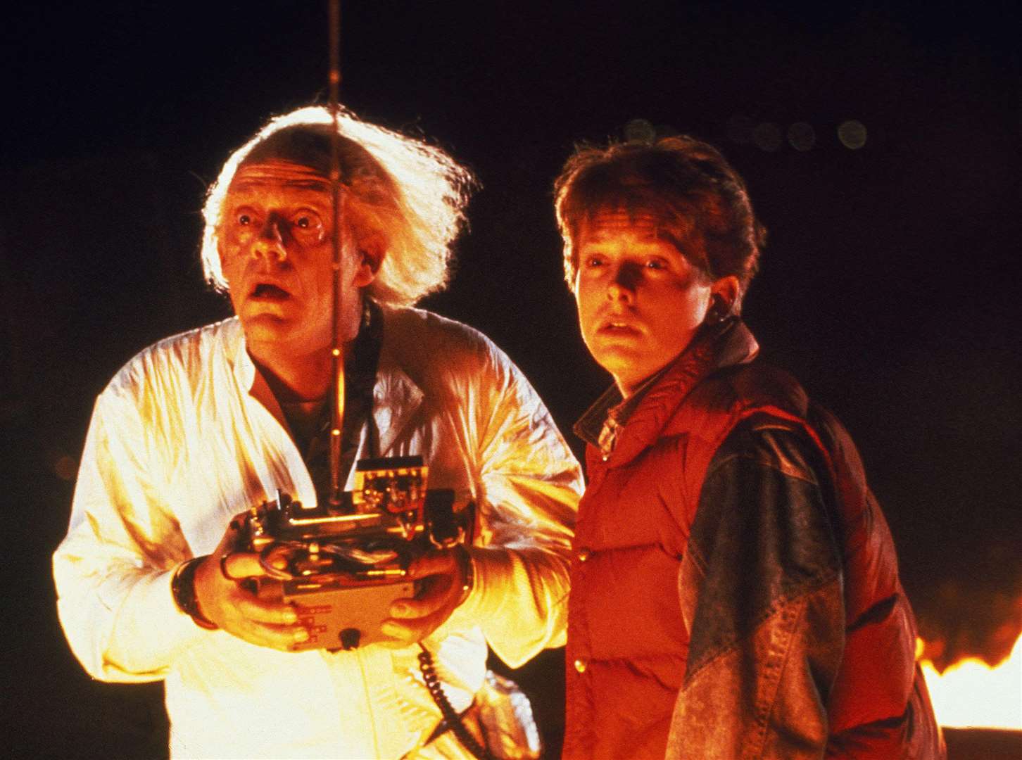Christopher Lloyd and Michael J Fox in Back to the Future. Picture: Amblin Entertainment / Universal Pictures / Kobal / REX / Shutterstock