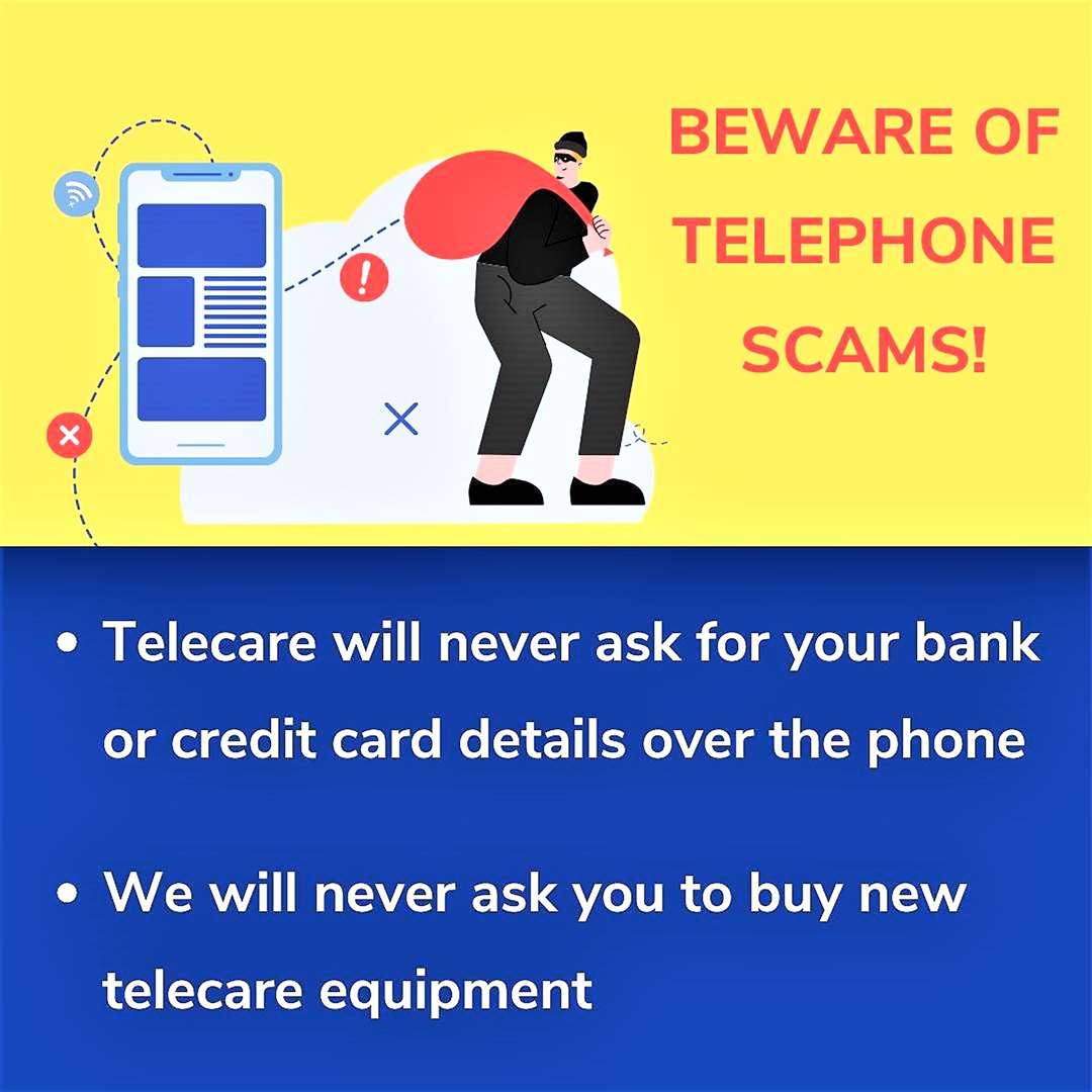 Telecare scam poster.