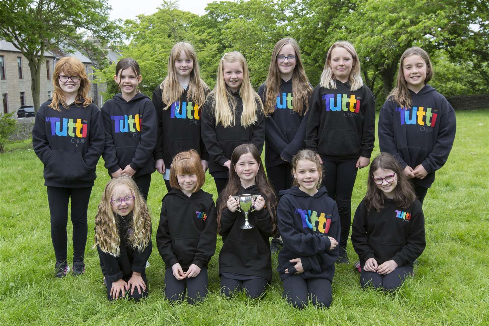 The Tutti Tots, formed last year, picked up their first silverware when they won the Johnston Memorial Cup for choirs, 18 years and under, two or more parts. Picture: Robert MacDonald / Northern Studios