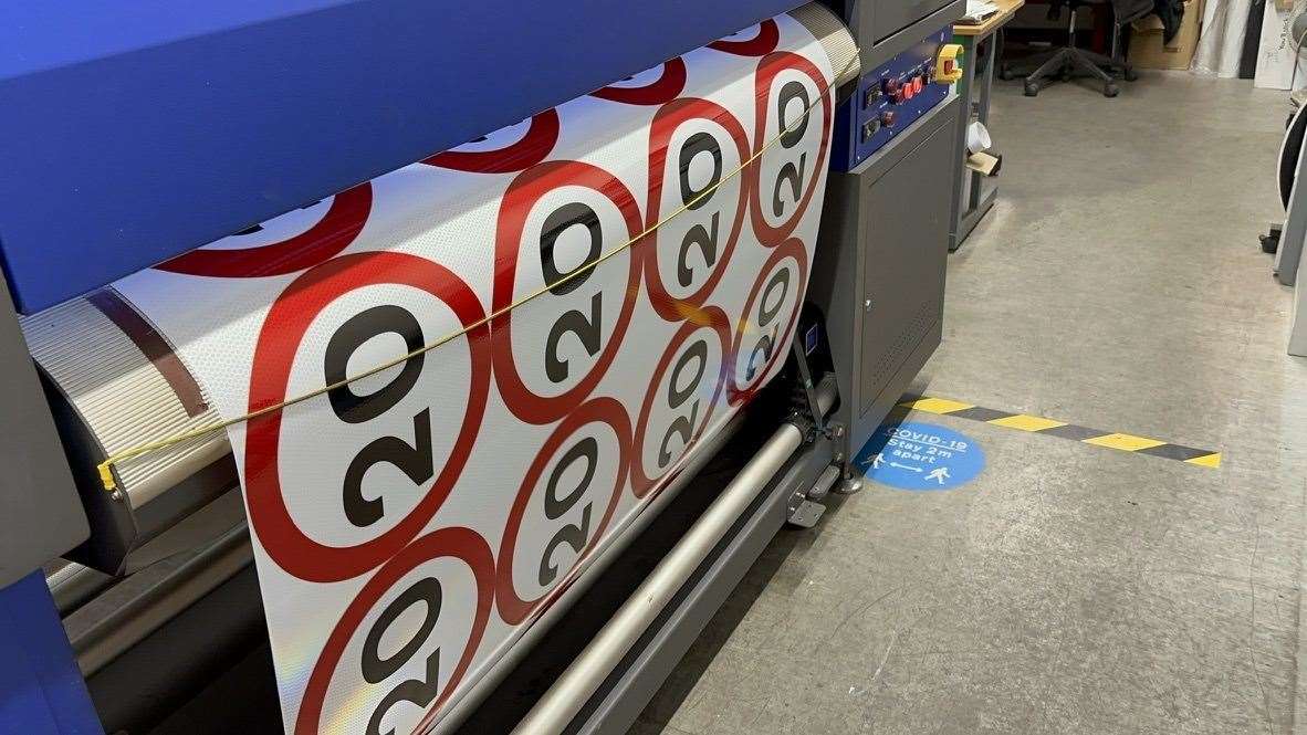 The 20mph signs are being made in Muir of Ord