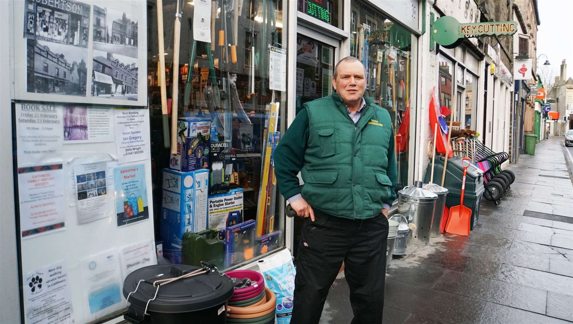 Kevin Milkins outside Birons in February this year.