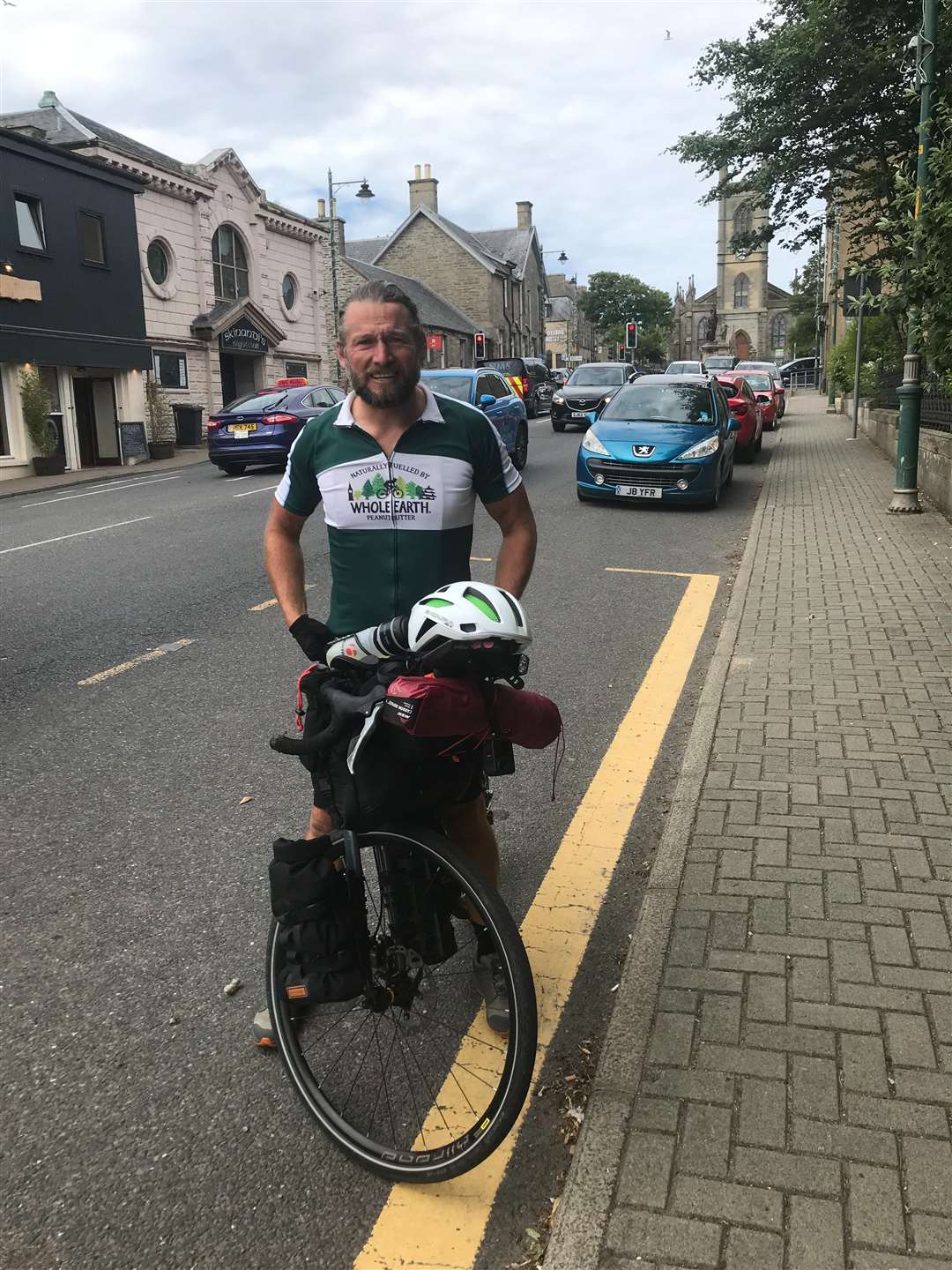 Jamie Ramsay cycled through Thurso on his way to Dunnet Head.