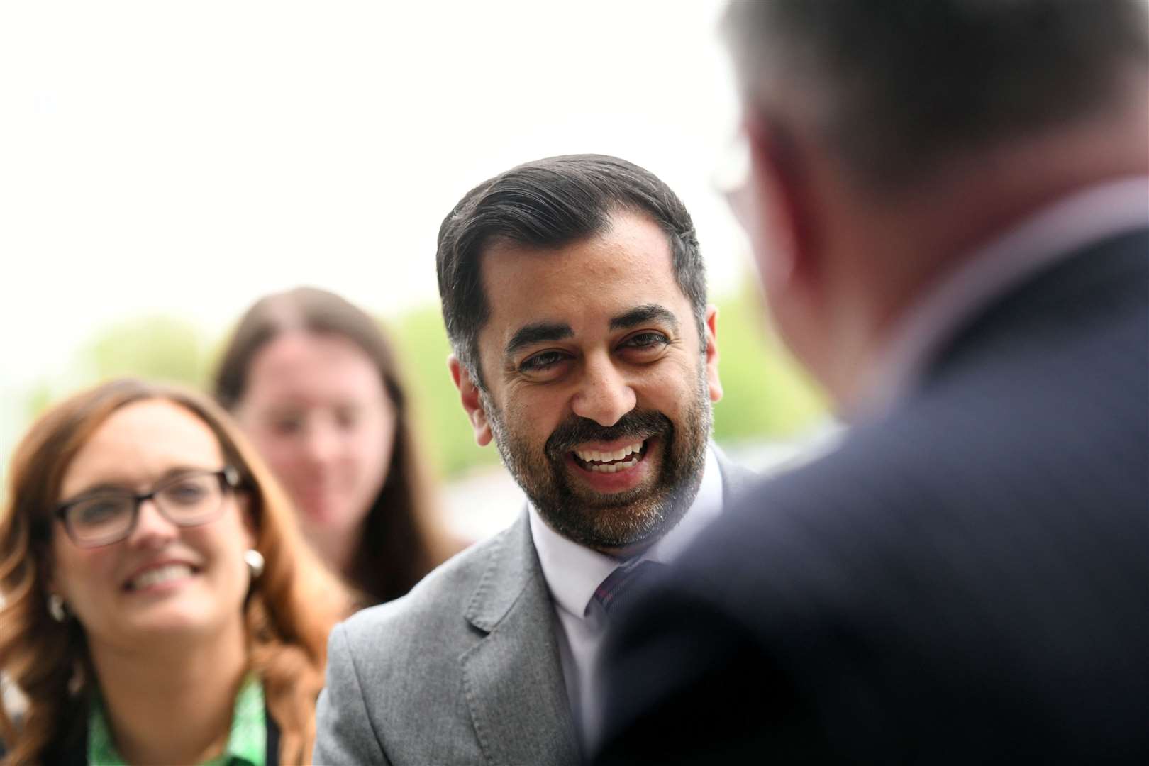 Humza Yousaf arrives. Picture: Callum Mackay..