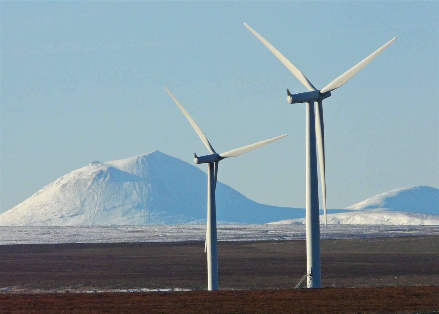 Wind turbines beside the Causewaymire. Utility Bidder found that Highland produced four million MWh of energy from onshore wind. Picture: Alan Hendry