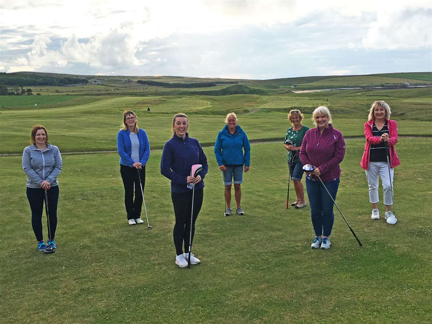 Some of the beginners attending a Thursday evening session at Reay in May 2020.