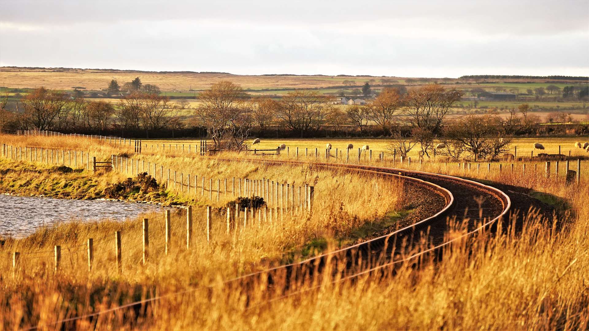 Railway line passing by Loch Watten. Hospitality will be invested in by the rail operator. Picture: DGS