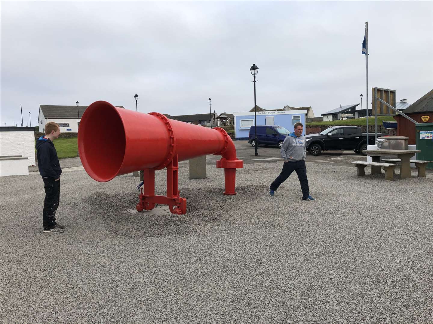 The old Duncansby Head foghorn is now in place as part of a range of improvements at John O'Groats, as Andrew Mowat explains in his interview for Wick Voices.