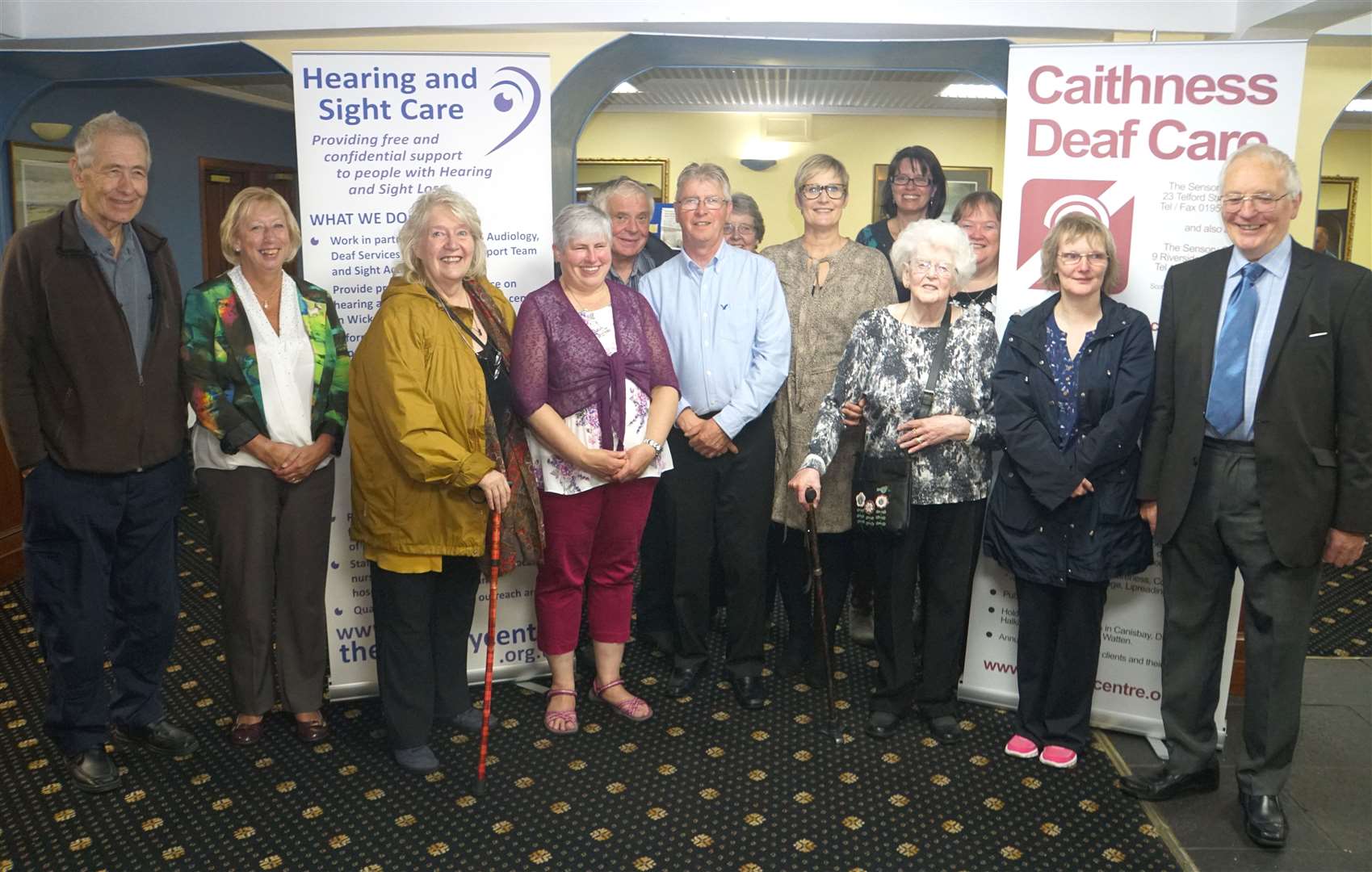 Some of the many who turned up for Saturday's 25th anniversary celebration of Hearing and Sight Care at the Pentland Hotel. Picture: DGS