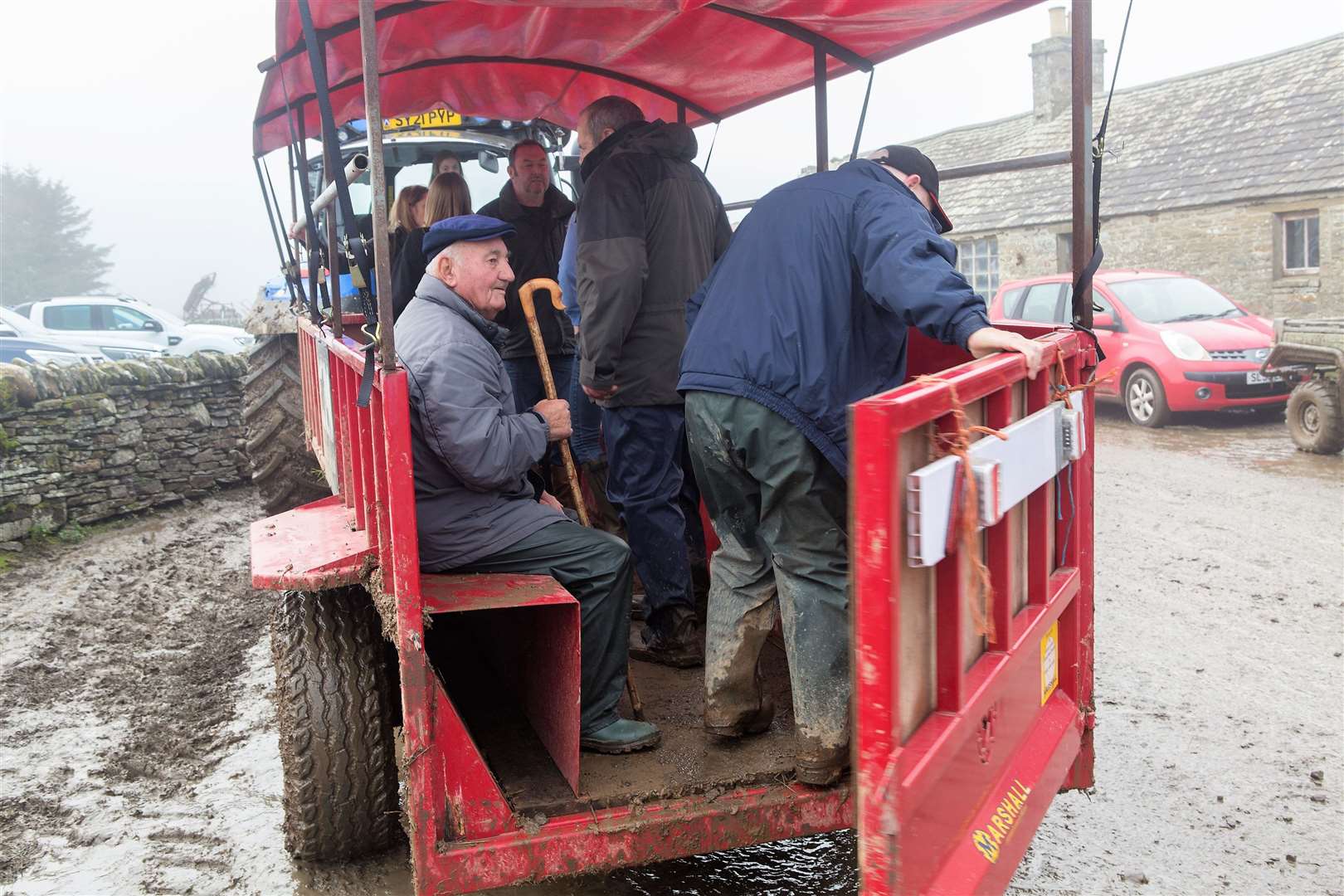Another group of spectators board the trailer for a tour of the competition fields. Photo: Robert MacDonald/Northern Studios