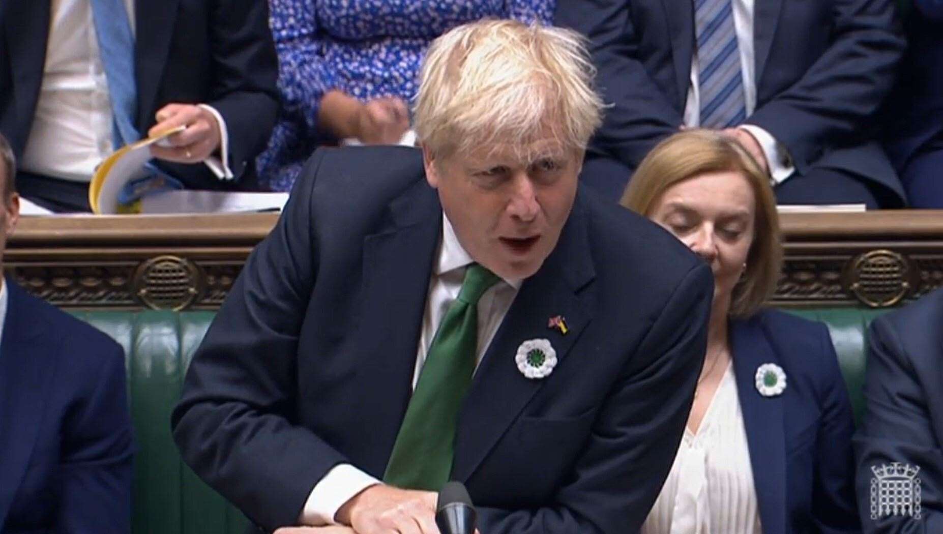 Boris Johnson at Prime Minister’s Questions (House of Commons/PA)