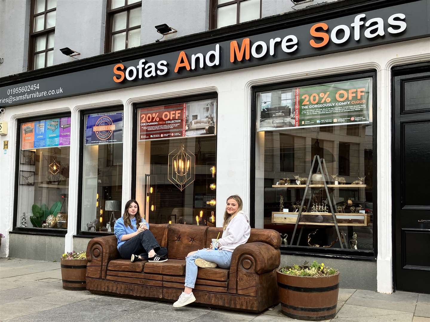 Roger Bamfield sent this photograph of two young ladies on the wooden sofa outside SAMS in Wick High Street – "something put there by a businessman which enhances the town centre environment". He added: "The photographs for Your Caithness seem to always be of the landscape, seascapes and skies. For me, Caithness is also about the people, the industry and the enterprise."
