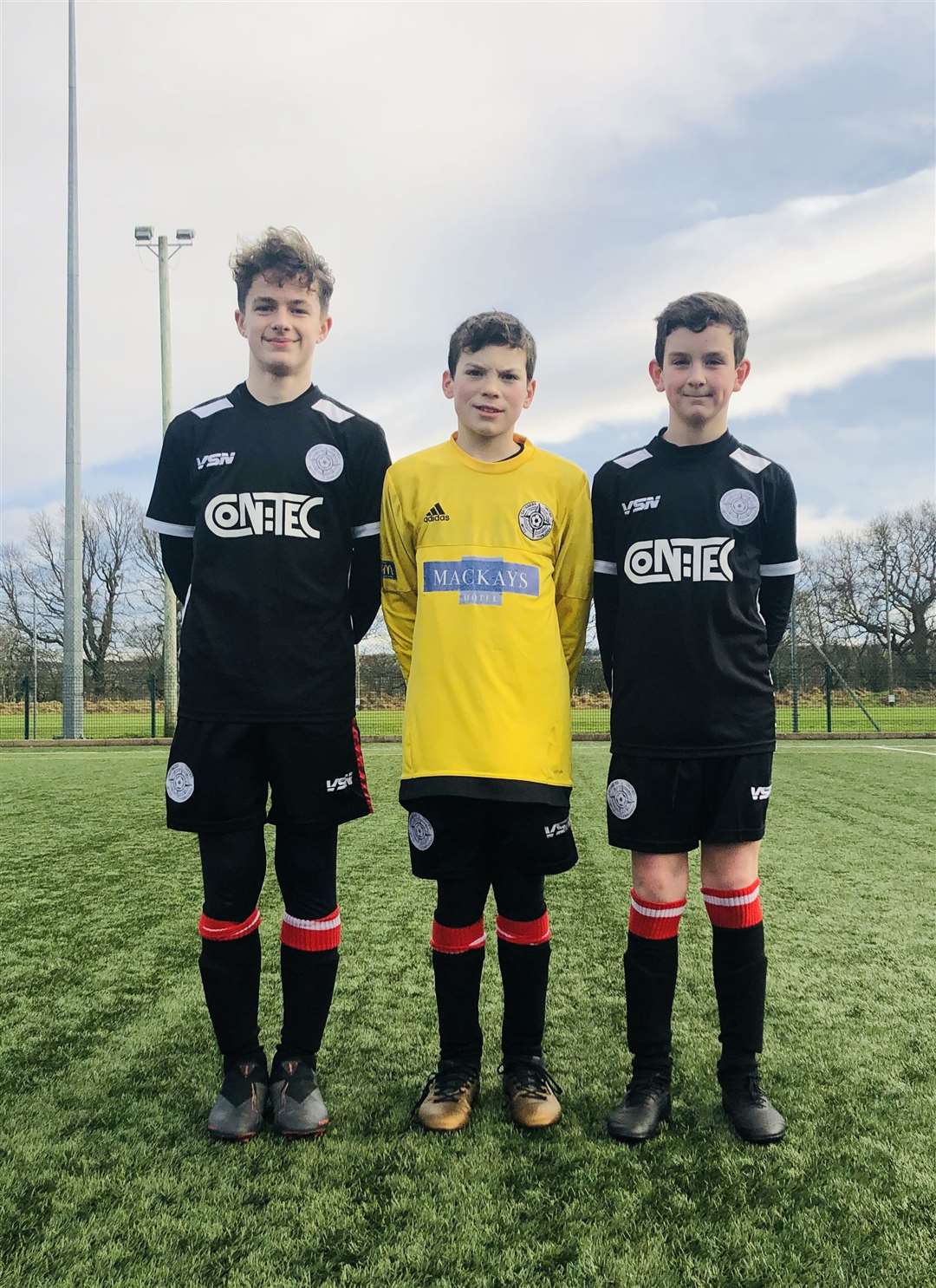 Top performers for Caithness U13s were (from left) Euan Kennedy, Tom Armitage and Sam Shearer.