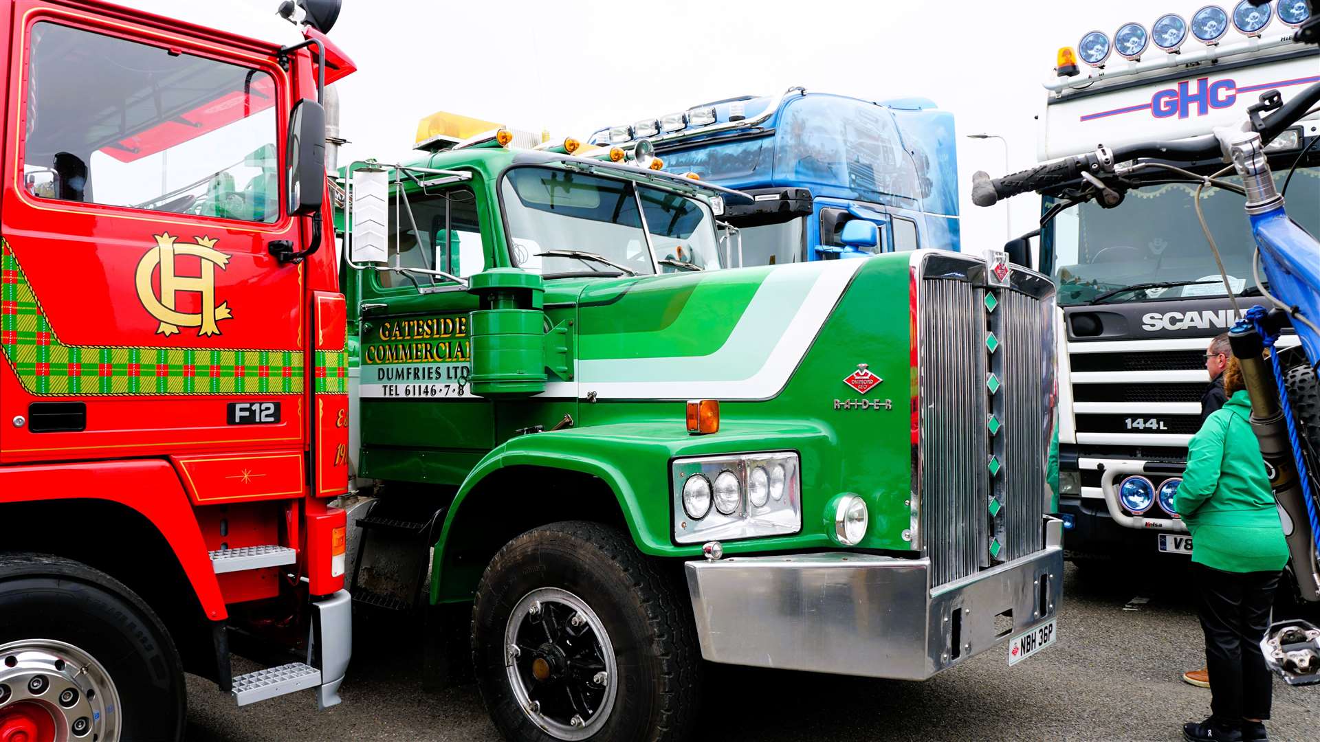 Visitors admire the American Diamond Reo Raider truck that was restored several years ago. Picture: DGS