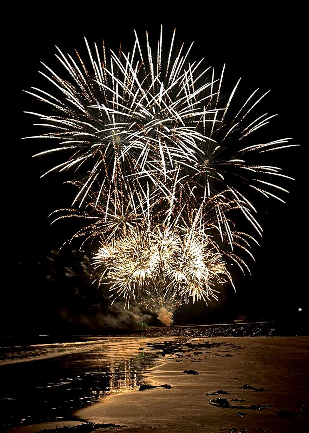 The fireworks display at Thurso's Esplanade. Picture: Mel Roger