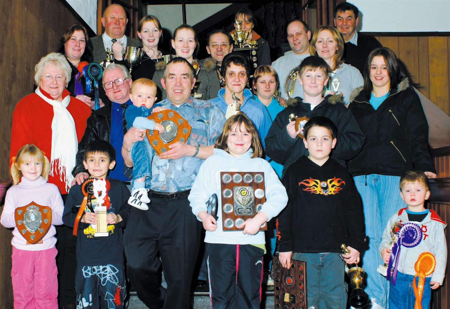 Winners line up for the camera at Thurso Ornithological Society’s annual show in 2005, held in Thurso Town Hall. Picture: Alan McIvor