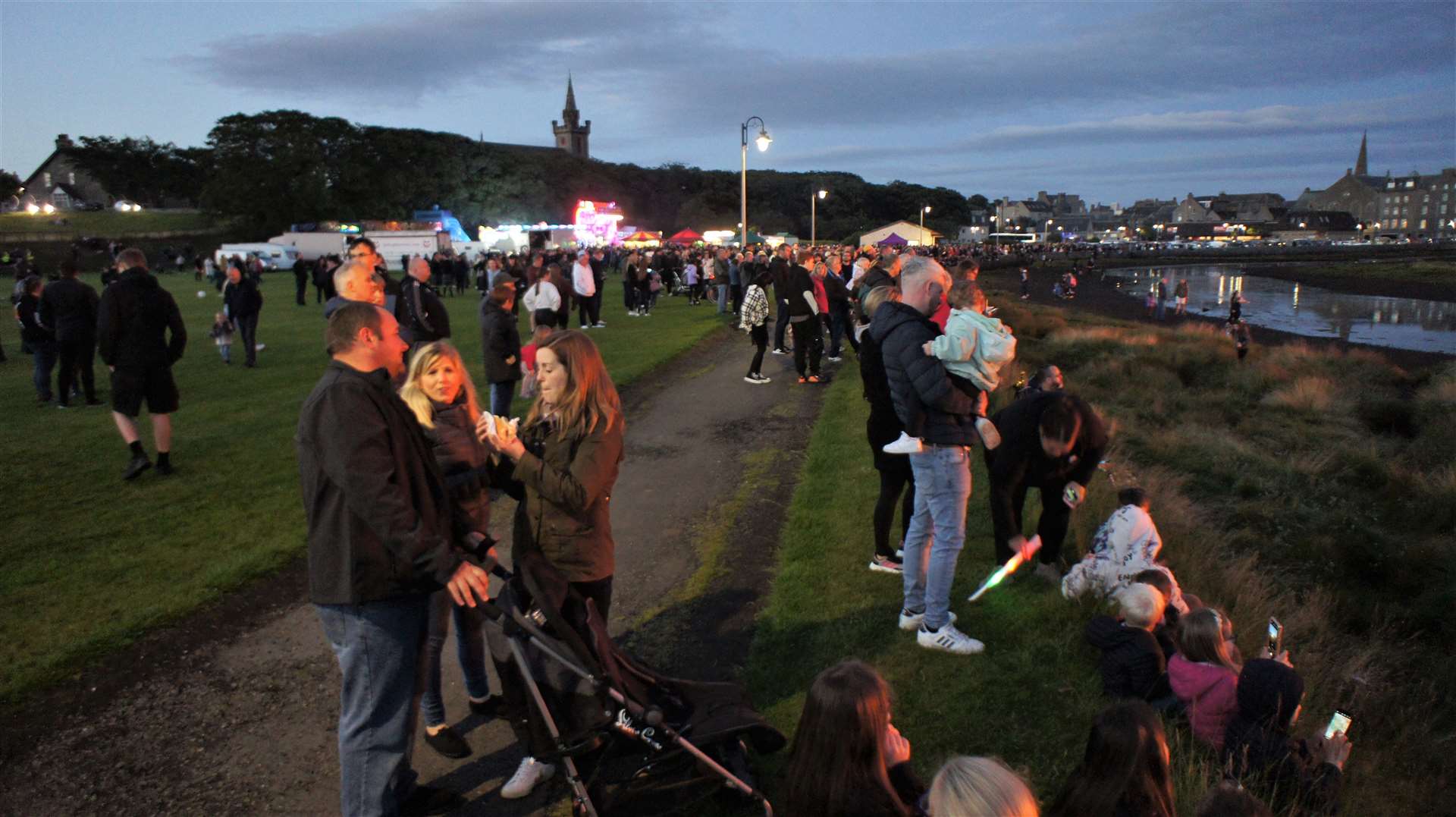 Hundreds of people turned up for the annual display of fireworks. Picture: DGS