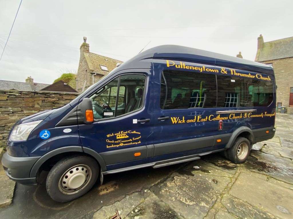The minibus operated by Wick and East Caithness Church and Community Transport.