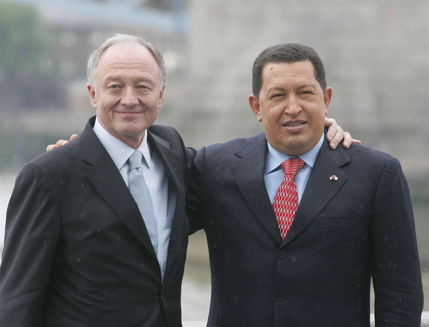 Then mayor of London Ken Livingstone meets Hugo Chavez, then president of Venezuela (Lindsey Parnaby/PA)