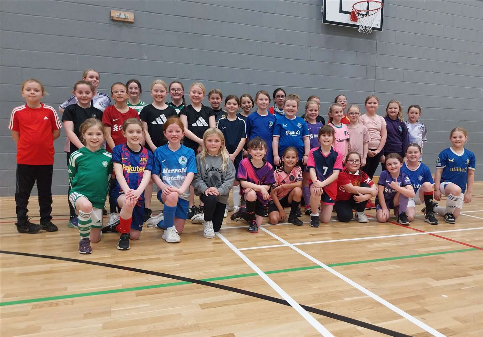 The under-12 age group at this week's girls-only session.