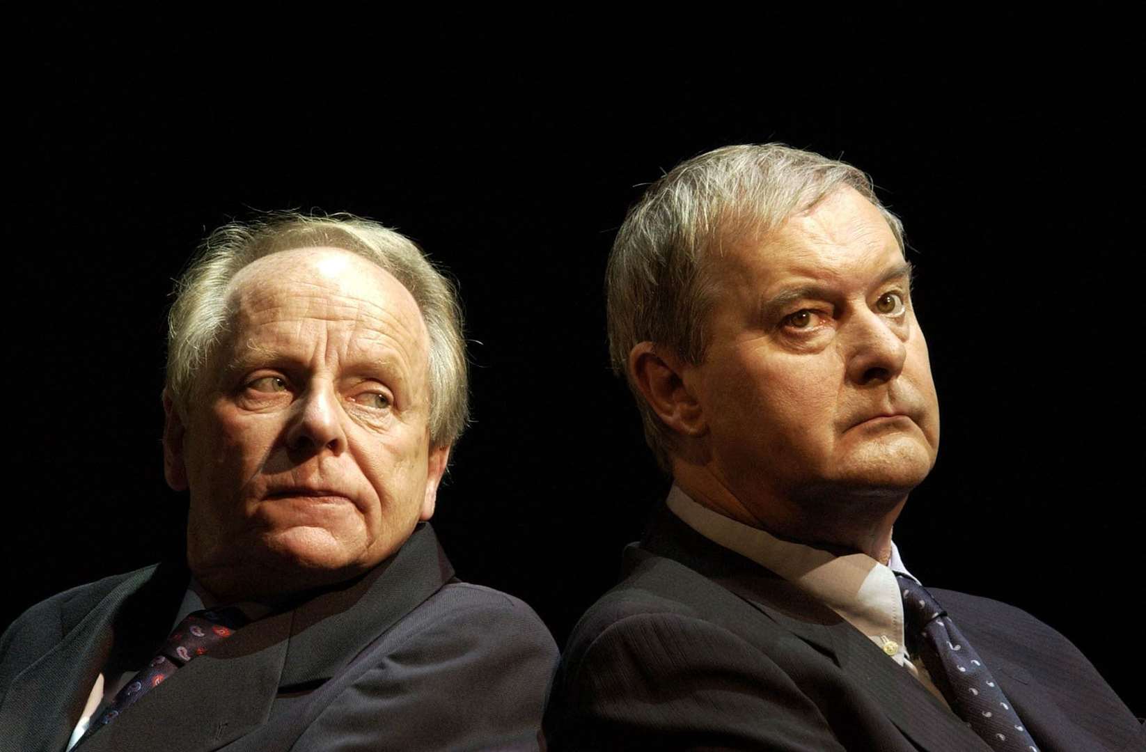 John Bird (left) and John Fortune (right) who were known for their comedy skits The Long Johns (Chris Young/PA)