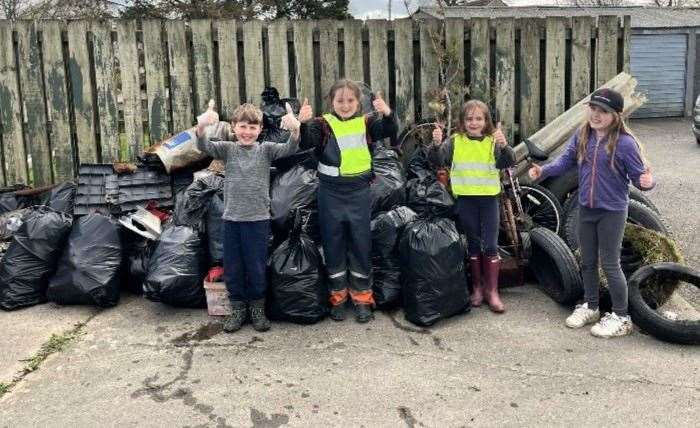 Local kids came to help out on the day as well.