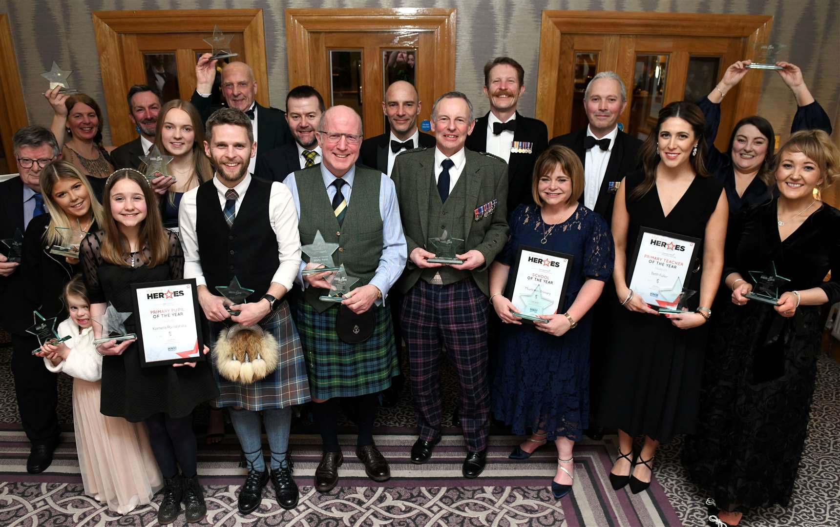 All the winners and winners' representatives at Highland Heroes 2023. Picture: James Mackenzie